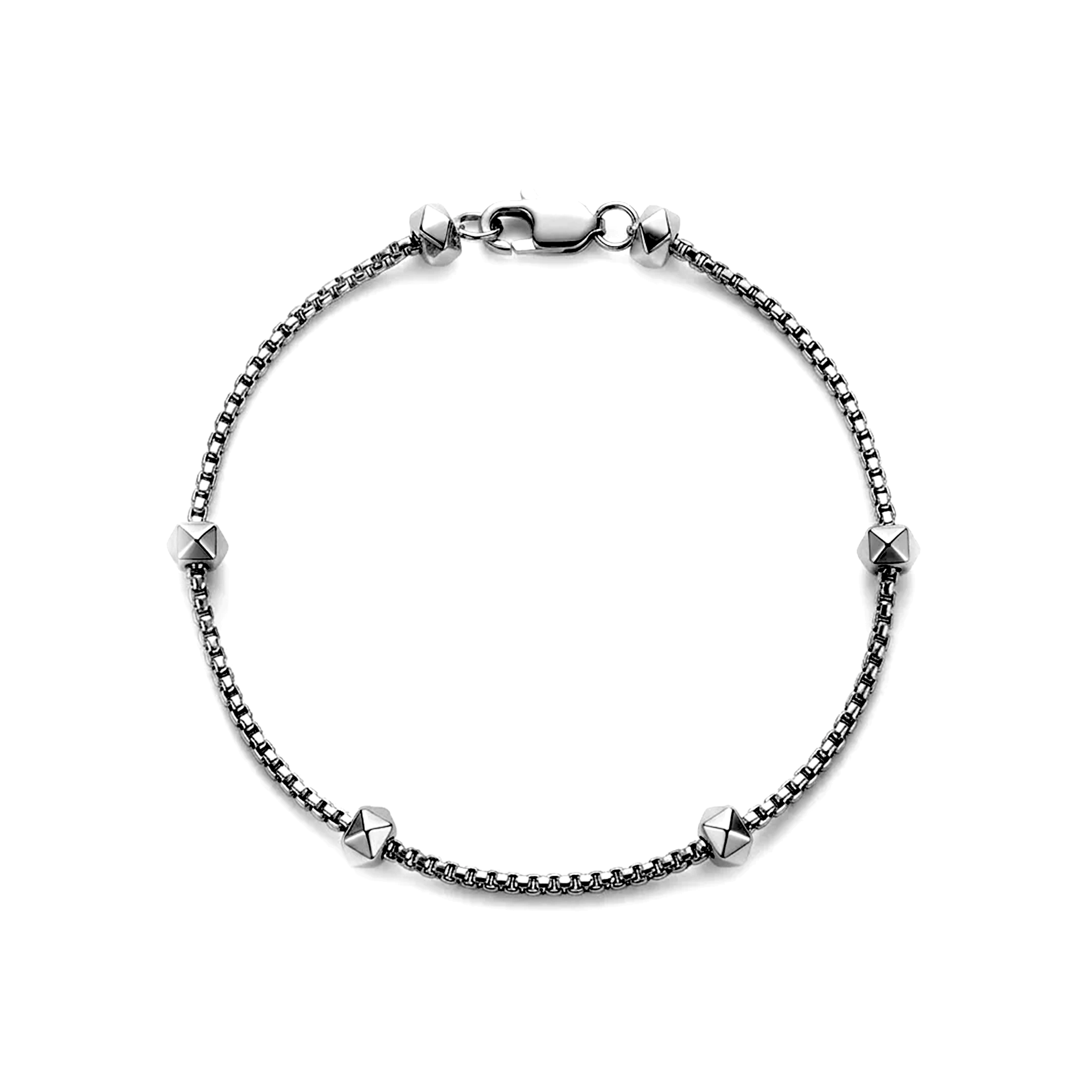 Pyramid Bracelet - 6 Step Motif on August Chain